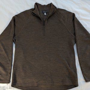Ibex Men's Shak 1/4 zip pullover - Original - Heather Brown - XL